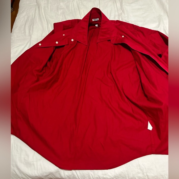 IZOD MEN'S SHIRT 15 1/2(32-33) RED REGULAR FIT WRINKLE FREE QUICK DRY TWILL - Picture 3 of 6